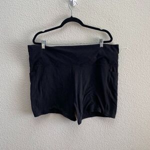Athleta Salutation Stash Pocket II 5" Shorts Size 3X Black Color 532302 Gym Yoga